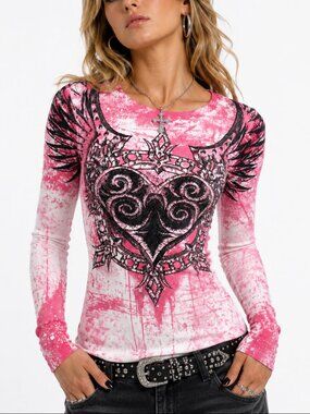 Xtreme Couture by Affliction Women's Long Sleeve Thermal Shirt Dealer